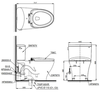 Bàn cầu 2 khối TOTO CS767CW12, nắp điện tử