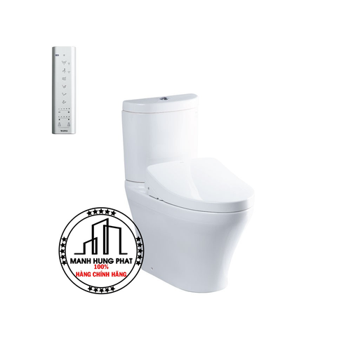 Bàn cầu 1 khối TOTO MS818CDW12, nắp điện tử