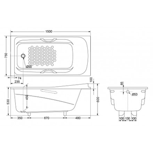 Bồn tắm ngọc trai TOTO PPY1560HPE#P/DB501R-2B