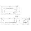 Bồn tắm gang tráng men TOTO FBY1740HPE#W/DB505R-2B