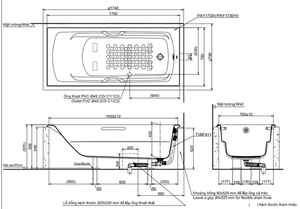 Bồn tắm TOTO PAY1730V/TBVF411