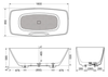 Bồn tắm TOTO PJY1804HPWE#MW/NTP011E