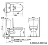 Bồn cầu 2 khối INAX C-306VAN nắp đóng êm