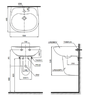 Chậu Lavabo TOTO LHT236CS chân ngắn treo tường