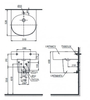 Chậu lavabo TOTO LHT766CR chân ngắn treo tường