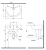 Chậu lavabo TOTO LT942CK/PT942HFK chân ngắn treo tường