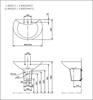 Chậu lavabo TOTO LW820CJ/LW820HFJ treo tường