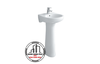 Chậu rửa lavabo INAX L-282V/L-284VD chân dài treo tường