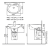 Chậu rửa lavabo INAX L-284V/L-284VC  chân ngắn treo tường