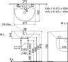 Chậu rửa lavabo INAX L-288V & L-288VC chân ngắn treo tường