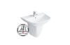 Chậu rửa lavabo INAX L-297V/L-297VC chân ngắn treo tường