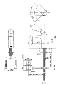 Vòi chậu lavabo TOTO TTLR302F-1N nóng lạnh