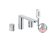 Vòi xả bồn TOTO  TX447SQBR nóng lạnh LE 4 lỗ
