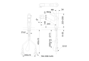 Vòi bếp INAX JF-AB466SYX(JW) nóng lạnh