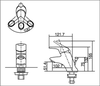 Vòi chậu lavabo INAX LFV-102S nóng lạnh