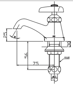 Vòi chậu lavabo INAX LF-1 lạnh