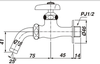 Vòi gắn tường INAX LF-7R-13 lạnh
