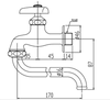 Vòi gắn tường INAX LF-12-13 lạnh