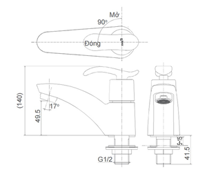 Vòi chậu lavabo INAX LFV-11A nước lạnh