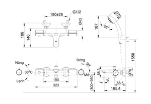 Sen tắm nhiệt độ INAX BFV-3413T-4C