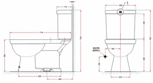 Bồn cầu 2 khối American Standard VF-2013 nắp đóng êm
