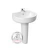 Chậu lavabo American standard 0552-WT+0742-WT chân dài treo tường