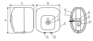 Máy nước nóng gián tiếp Ferroli CUBO