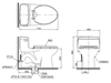 Bồn cầu TOTO MS864W11 nắp điện tử