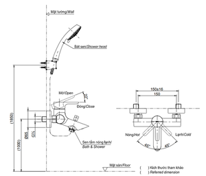 Sen tắm TOTO nóng lạnh TBS02302V/TBW03002B