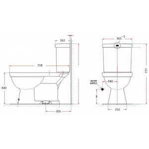 Bồn cầu 2 khối American Standard VF-2714S nắp đóng êm