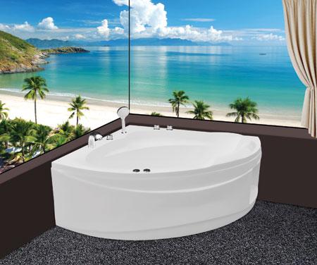 Bồn tắm góc Euroca EU1-1400 massage Acrylic