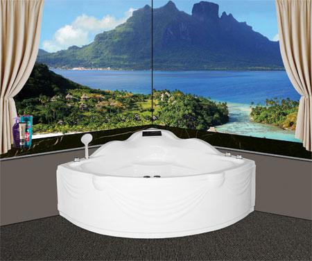 Bồn tắm góc Euroca EU2-1300 massage Acrylic