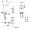 Vòi chậu lavabo INAX LFV-282S nóng lạnh xả ty