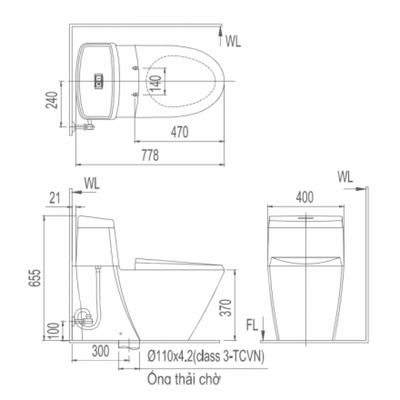 Bồn cầu điện tử Inax AC-909R/CW-H18VN