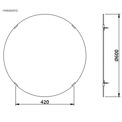 Gương phòng tắm TOTO YM6060FG chống mốc