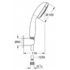 Bộ tay + gác + dây sen tắm Grohe 27799000