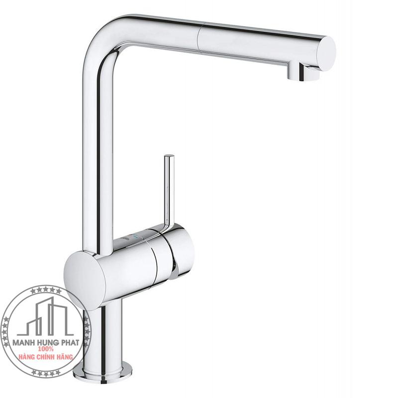 Vòi bếp Grohe Minta 32168000 nóng lạnh dây rút