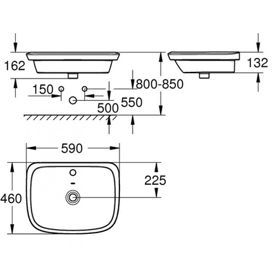 Chậu lavabo Grohe 39276000 bán âm