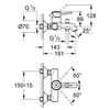 Bộ trộn nổi Grohe 32865000 BauClassic nóng lạnh