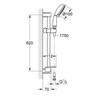  Tay sen và thanh treo Grohe 27609000 New Tempesta 100 IV Eco 