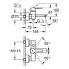 Bộ trộn nổi Grohe 33849001 Lineare nóng lạnh