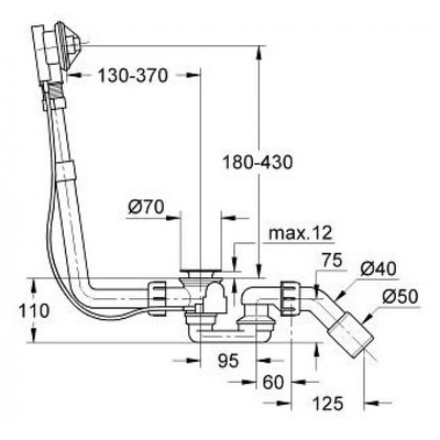 Bộ xả bồn tắm Grohe 28943000 