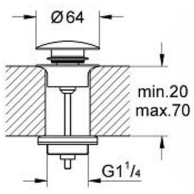 Nút nhấn xả lavabo Grohe 65807000