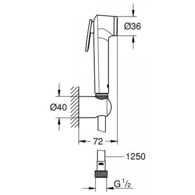 Vòi xịt Grohe 27513001 New Tempesta