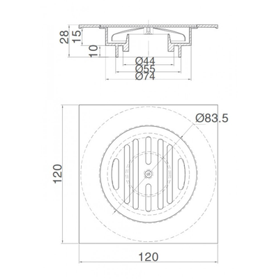 Phễu thoát sàn INAX PBFV-120