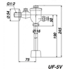 Van xả bồn tiểu INAX UF – 5V kiểu xả nhấn