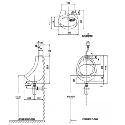 bồn tiểu nam American Standard WP-6727 treo tường-copy