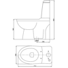 Bồn cầu 2 khối Viglacera VI107 nắp đóng êm V68