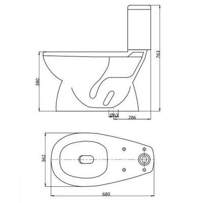 Bồn cầu 2 khối Viglacera VT18M nắp đóng êm