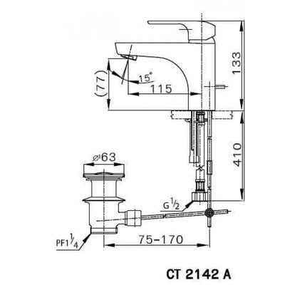 Vòi lavabo COTTO CT2142A nóng lạnh-copy-copy